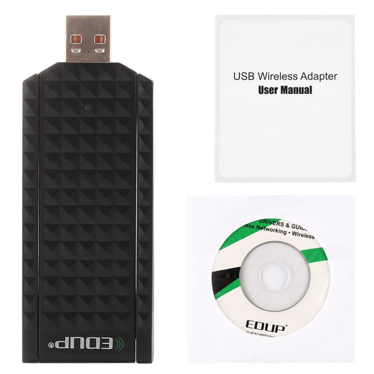 EDUP EP-AC1625 600Mbps 2.4G / 5.8GHz Dual Band Wireless 11AC USB 2.0 Adapter Network Card with 2 Antennas for Laptop / PC, EP-AC1625 EDUP EP-AC1625 600Mbps 2.4G / 5.8GHz Dual Band Wireless 11AC USB 2.0 Adapter Network Card with 2 Antennas for Laptop / PC, EP-AC1625